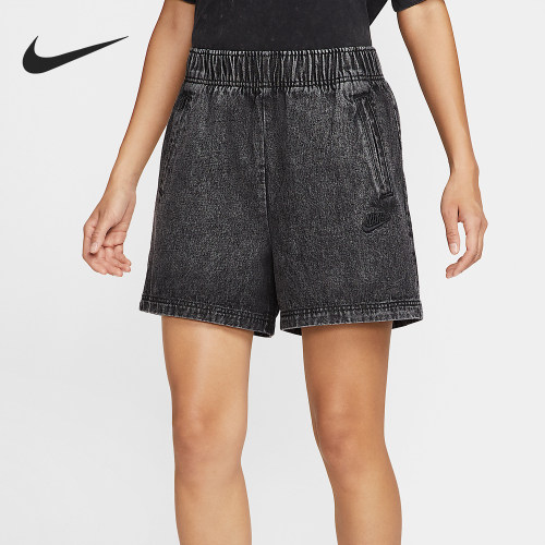 Nike/耐克正品Sportswear女士牛仔布宽松复古短裤IF3404-010
