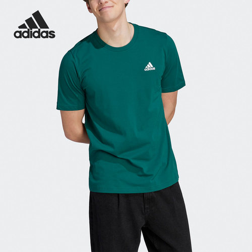 阿迪达斯男子运动时尚圆领短袖