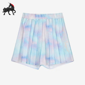 斯凯奇正品 夏季 时尚 Skechers 甜美透气儿童运动百褶短裤 P223G036