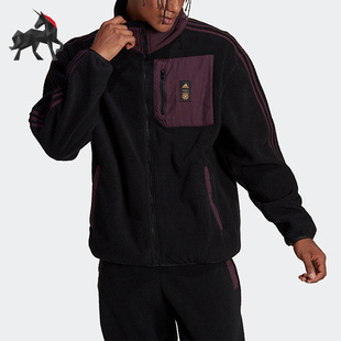 Adidas/阿迪达斯正品德国队足球男子运动针织保暖立领外套 HF4069