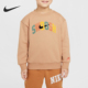 耐克正品 NSW POWDER Nike PLAY小童加绒圆领卫衣HQ7943 200