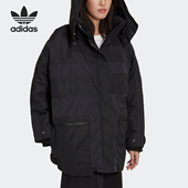 三叶草PARKA Adidas 阿迪达斯正品 女士运动宽松棉服HM2615