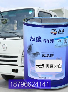 九狼车漆大奥普力白色运G6中卡蓝色F6中卡红色N8E重卡黄色改补色