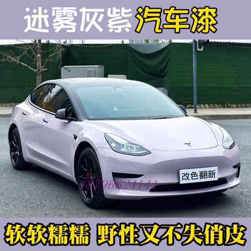 鹦鹉漆迷雾灰紫神秘高贵紫全车喷漆翻新个性改色网红流行定制漆