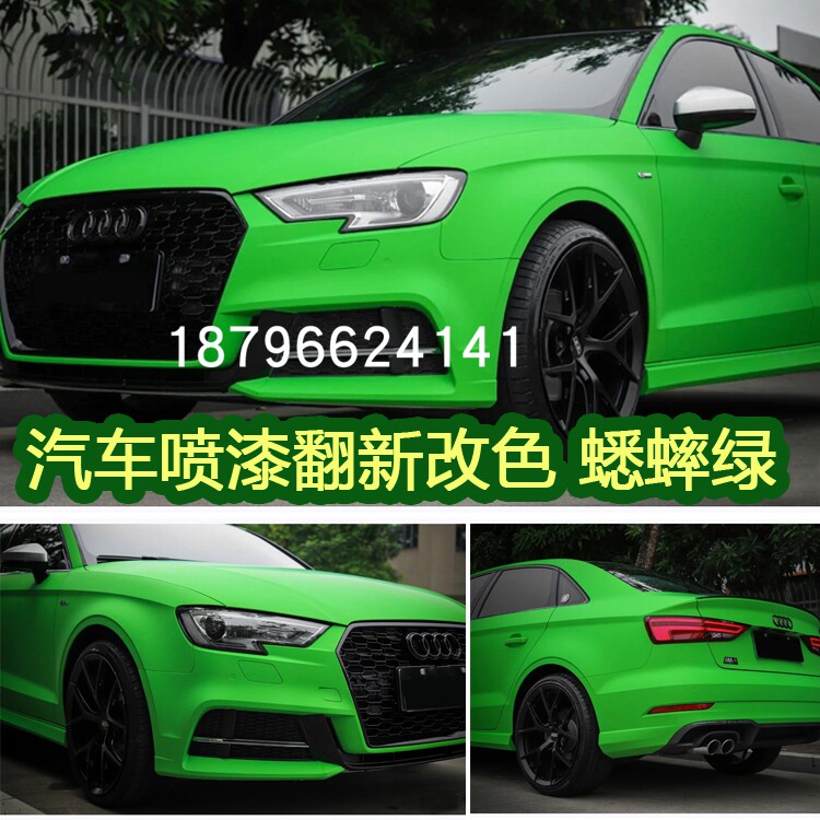 汽车颜色漆蟋蟀绿面漆鹦鹉漆定制草绿色亮绿鹦鹉进口447清漆抗划