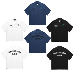 衬衫 WACKO 刺绣高级枫叶休闲夏威夷短袖 联名25SS新款 MARIA