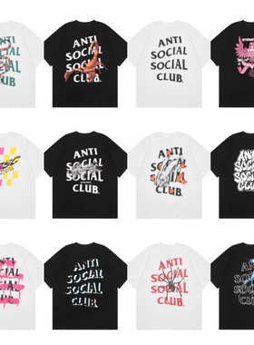 夏季新款ASSC 经典字母印花联名款男女情侣宽松休闲圆领短袖T恤潮