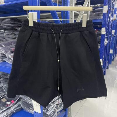 美式休闲卷边破坏男女运动短裤