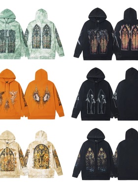 Who decide war欧美高街复古印花宽松男女水洗做旧休闲连帽卫衣