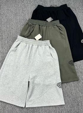 Mertra美潮刺绣字母简约五分裤子同款抽绳休闲加绒宽松潮流短裤