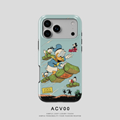 Acvoo创意复古海报插画封面合辑iPhone17全包16双层15卡通14适用于13苹果12手机壳11防摔环保