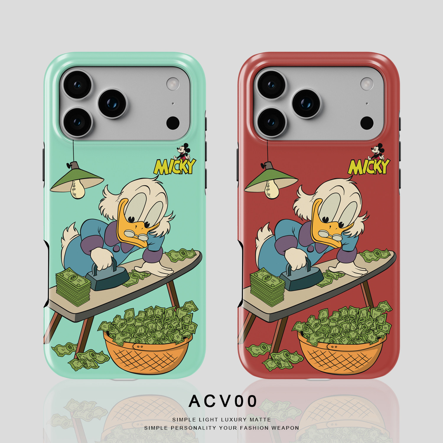 Acvoo新款卡通可爱复古iPhone17Promax保护16适用于苹果15手机壳14防摔壳13不褪色12可水洗全包