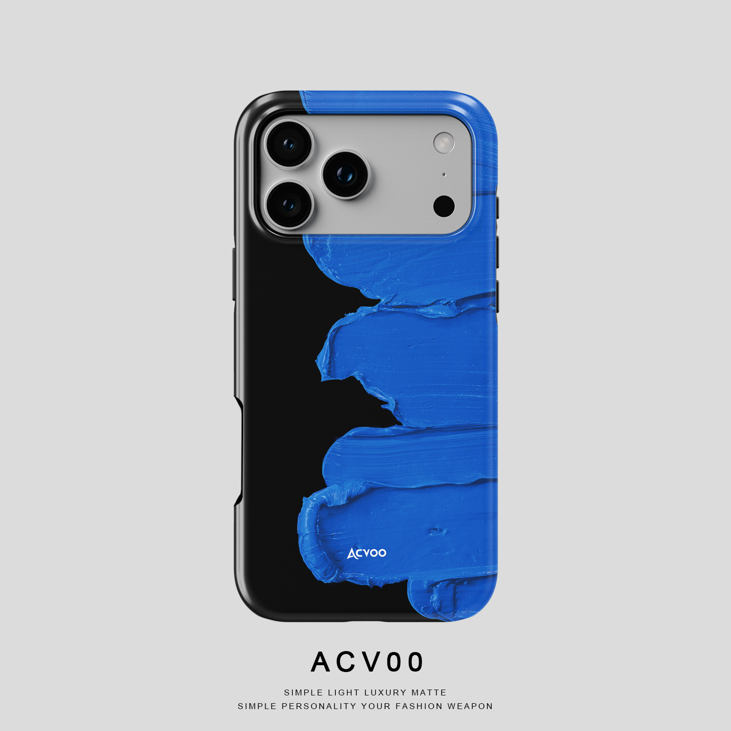 Acvoo男生蓝色油漆iPhone17Promax保护16适用于苹果15手机壳14防摔壳13不褪色12环保11可水洗Air全包