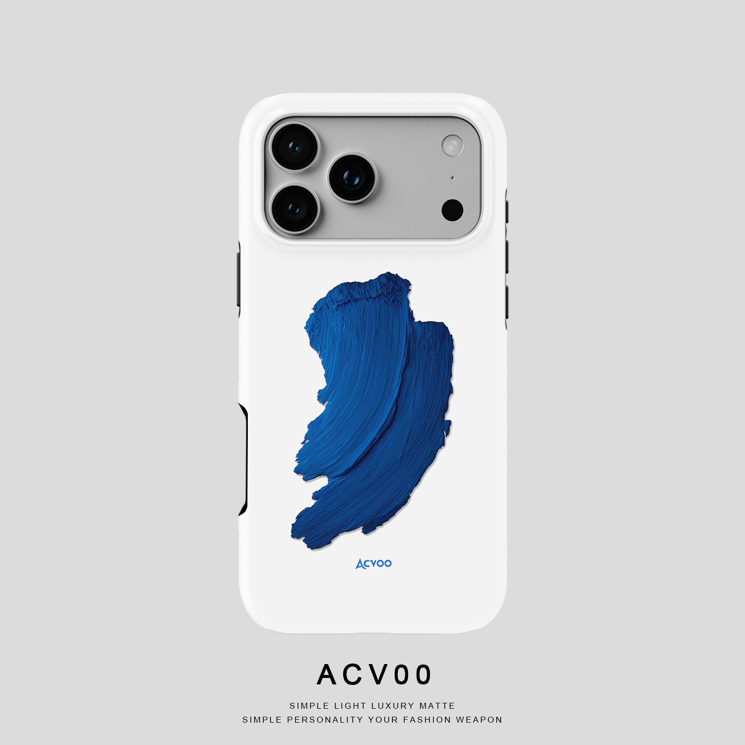 Acvoo蓝色油漆艺术男生iPhone17Promax保护16适用于苹果15手机壳14防摔壳13不褪色12环保11可水洗Air全包