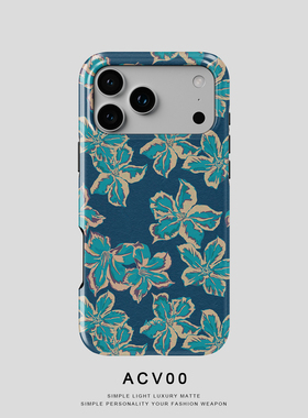 Acvoo蓝色牛仔布沙漠玫瑰iPhone16Promax保护14适用于苹果13手机壳12防摔壳11不褪色可水洗全包mini