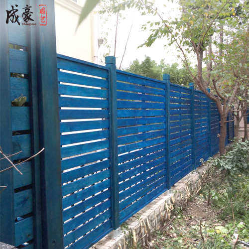 户外防腐木栅栏围栏碳化木栏杆花园塑木围墙田园室外阳台护栏扶手