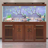 鱼缸客厅2025新款 森龙鱼缸底过滤森轻奢至臻鱼缸客厅大型家用屏风