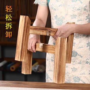 油缸水缸鱼缸底座实木木架茶托盘石磨盘水缸盆多用途置物架子