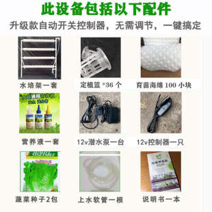 水培种菜机室内自动水耕蔬菜多层花 家庭阳台无土栽培设备管道式