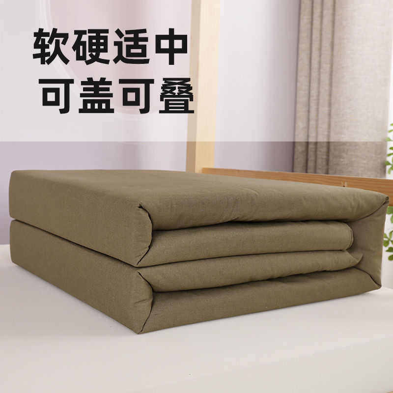 【高真实】手工定型军训被子豆腐块棉被盖可内务成型模型军绿色被