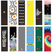 WEIRD 黑白格子棋盘格滑板彩砂专业气孔砂纸防滑耐用双翘鱼板通用