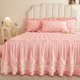 四季 A类1.8米 床上四件套ins女夹棉被套床罩4件套韩式 款 加厚床裙款