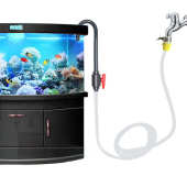 鱼缸加水弯管固定夹换水神器软管码 接头支架玻璃缸进出管卡电动抽