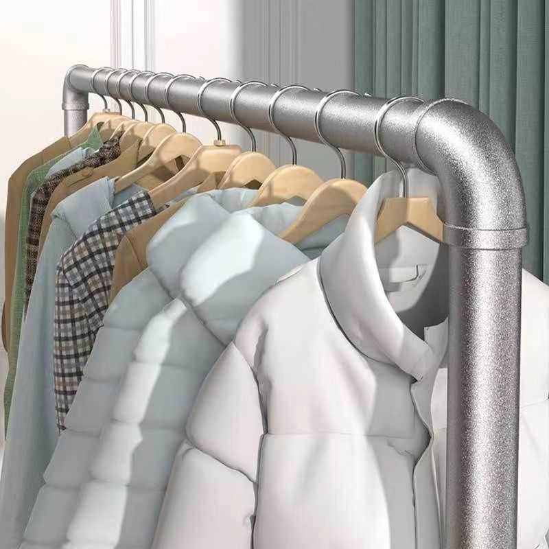 晾衣架单双杆落地架阳台水管凉挂衣架置地镀锌钢管晒衣架晒被子架,收纳整理,置地/升降晾晒衣架,淘宝优惠券,粉丝福利购,淘宝优惠卷