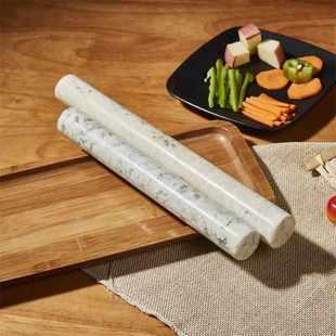 白色擀面杖玉石擀面杖擀饺子皮神器擀面棒擀面棍压面棒石头擀面杖
