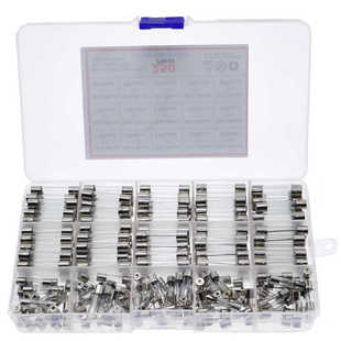 250个15种安数 5x20mm 6x30mm玻璃保险丝 1A~20A 盒装混装保险管