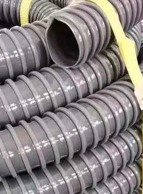 方筋管工业通风吸尘管塑筋管吸排管螺旋管灰色塑料管波纹管骨pd管