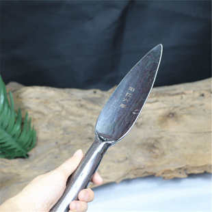 一体弹簧钢铲子园林清洁多用途铲刀农用平口铲手工锻打起苗铲弧形