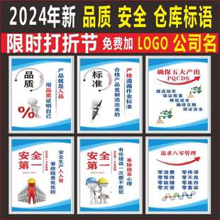 工厂车间区域标识牌安全生产励志质量设备管理品质仓库宣传标语牌