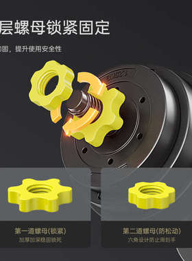 哑铃男士健身家用20/30/40公斤杠铃锻炼器材可调节重量亚铃男一对