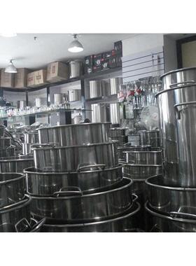 食品级不锈钢桶汤桶加厚带盖水桶汤桶圆桶油桶不锈钢提桶汤锅8060