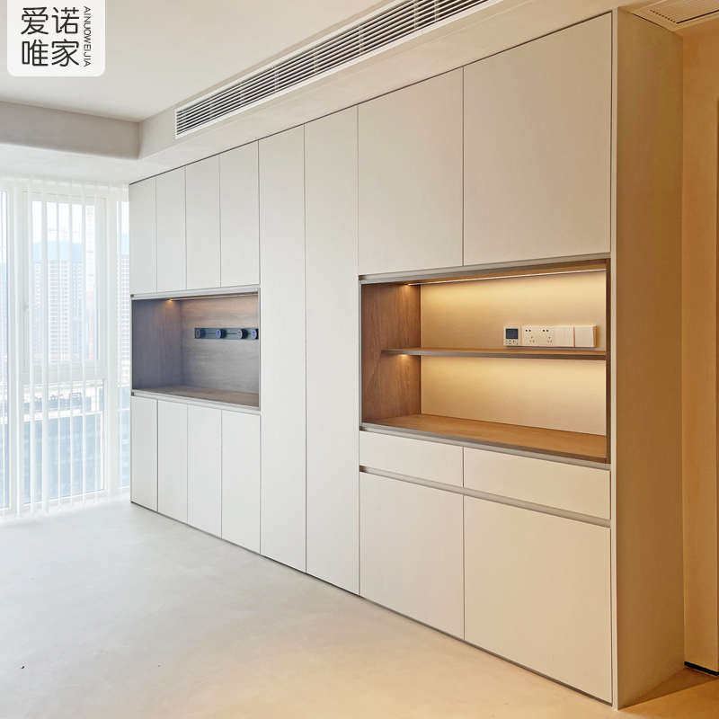 全屋定制衣柜爱格板轻奢实木衣帽间现代简约平开门整体家具定做