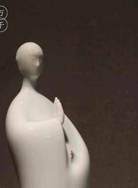青瓷陶瓷佛像佛头禅意摆件东南亚工艺品白瓷新家居装饰中式如来
