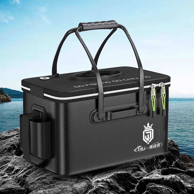 新款鱼护桶钓鱼箱装鱼水桶一体成型大容量可折叠多功能钓箱活鱼桶