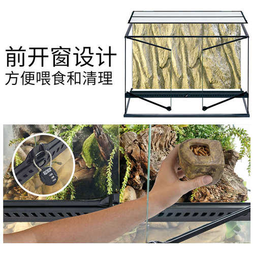 希瑾爬宠玻璃饲养缸爬虫蜥蜴角蛙睫角守宫蛇寄居蟹雨林缸造景箱
