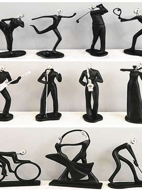 家居软装饰品现代简约创意音乐办公室运动摆件人物电视柜格子酒柜