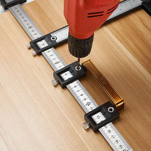 拉手打孔定位器木工安装工具门按装柜门把手打定孔开孔神器多功能