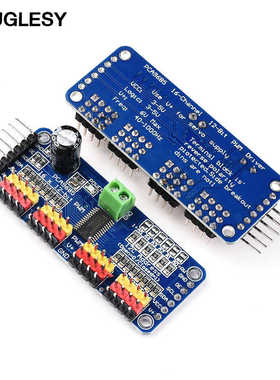 16路PWM Servo舵机驱动板模块 机器人控制器 IIC接口驱动