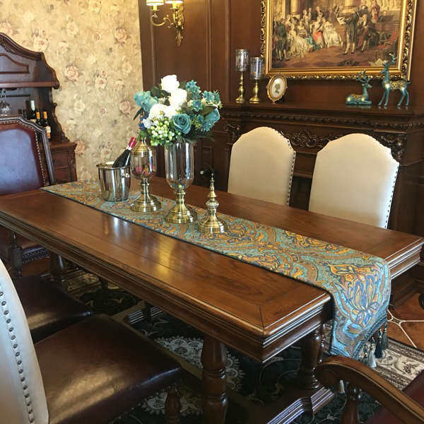 桌旗美式轻奢茶几桌布欧式高档奢华电视柜现代简约北欧餐桌装饰布