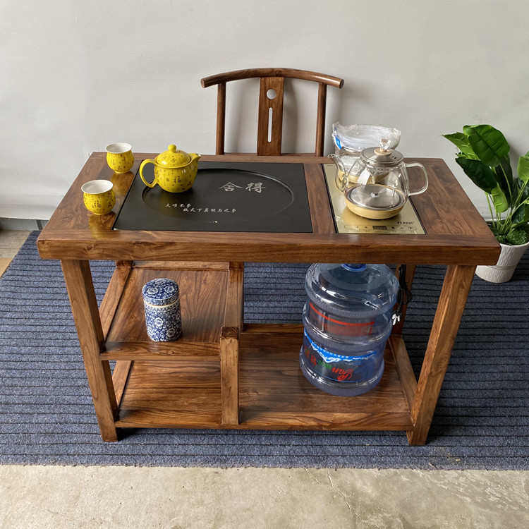 北榆木全实木1米茶桌椅组合茶台大料茶几阳台一体式茶水柜边角几,住宅家具,家用茶台/茶桌,淘宝优惠券,粉丝福利购,淘宝优惠卷