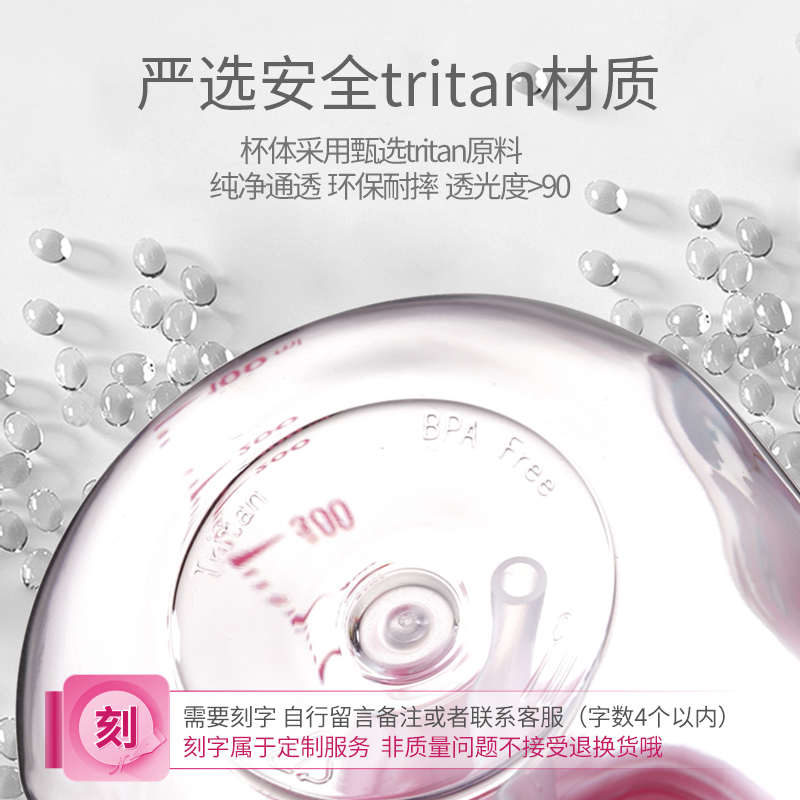 小马宝莉儿童水杯宝宝大肚杯大容量tritan吸管杯高颜值水壶夏季