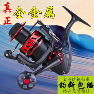 18轴全金属渔线轮鱼线轮纺车轮无间隙钓鱼轮海竿轮远投海钓轮渔具
