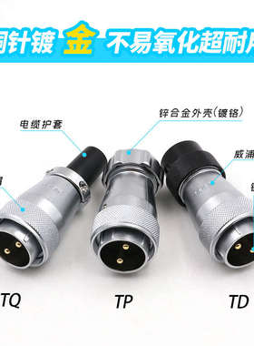 单个航空插头WS28 2 3 4 7 10 12 16 17 20 24 26芯直式威浦插头