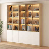 全实木书桌书架一体学生家用电脑桌卧室书柜组合小户型写字学习桌