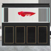 2025新款 龙鱼缸水族箱底过滤客厅大型落地家用办公室免换水超白缸