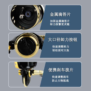 全金属纺车轮无间隙海竿矶钓鱼轮路亚远投斜口全金属渔线轮子渔轮